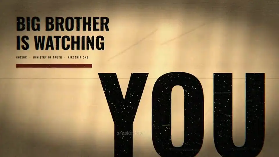 BIG BROTHER IS WATCHING YOU в шрифт, после карта на България и досие